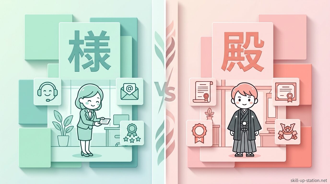 「様」と「殿」の違いとは?ビジネス文書での正しい使い分け - スキルアップステーション